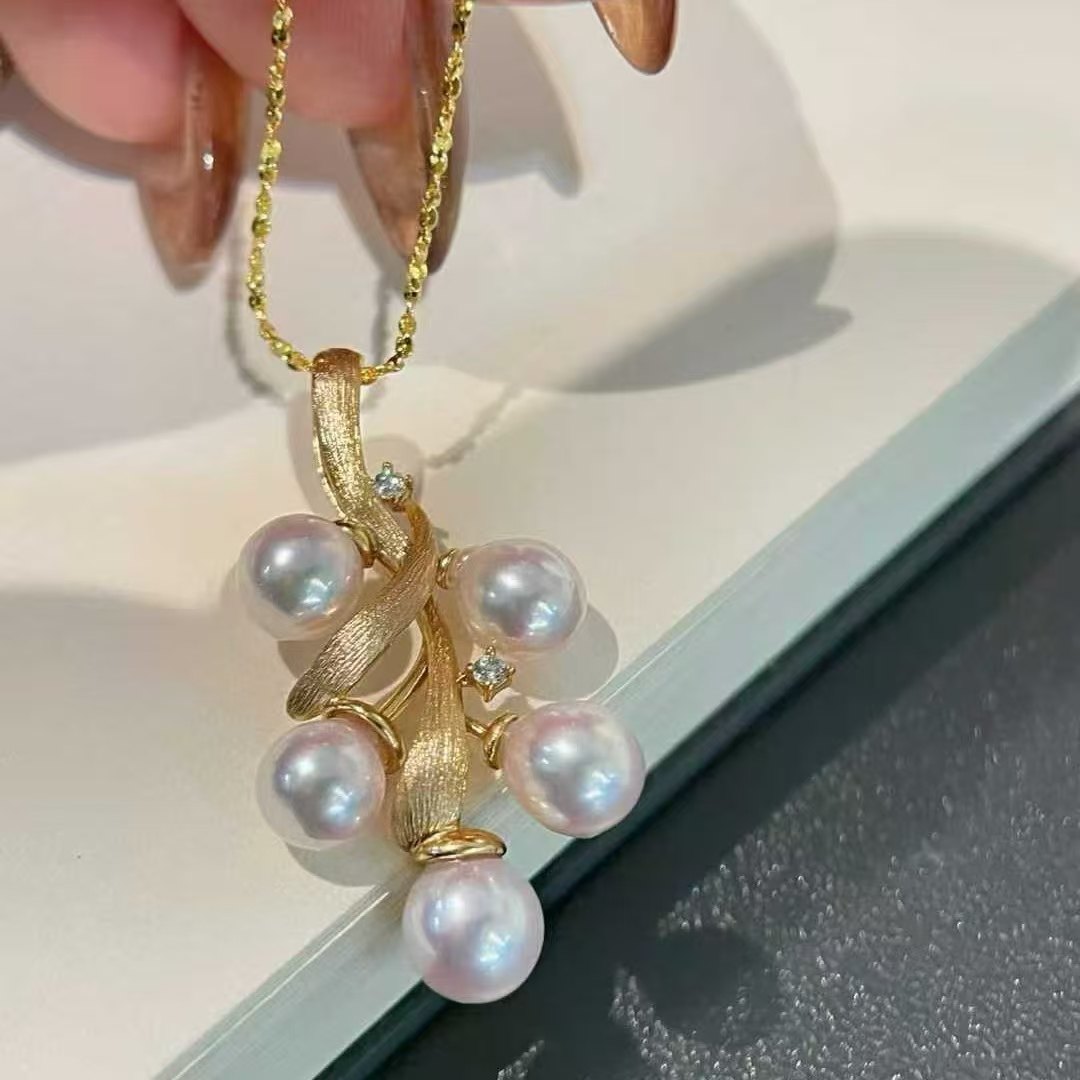 岁末清仓 天然海水5-6mm极光Akoya珍珠小葡萄吊坠 精工银镶嵌,珠宝/钻石/翡翠,颈饰,淘宝优惠券,粉丝福利购,淘宝优惠卷