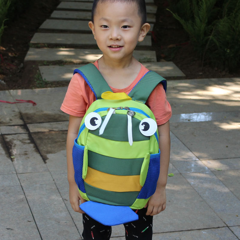 幼儿园书包男童双肩包毛毛虫卡通小孩学前班儿童宝宝背包女童书包