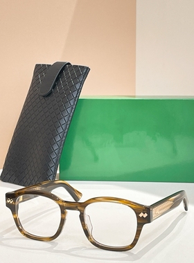 新款时尚方形板材眼镜框男款大脸文艺可配近视铆钉条纹镜架防蓝光