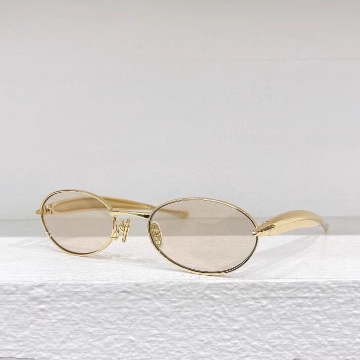 高级感轻奢 2025新欧美椭圆小窄框墨镜女明星同款ins风遮阳太阳镜