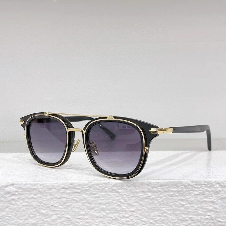 新款跨境墨镜金属框百搭双梁太阳眼镜男女时尚素颜镜开车防紫外线