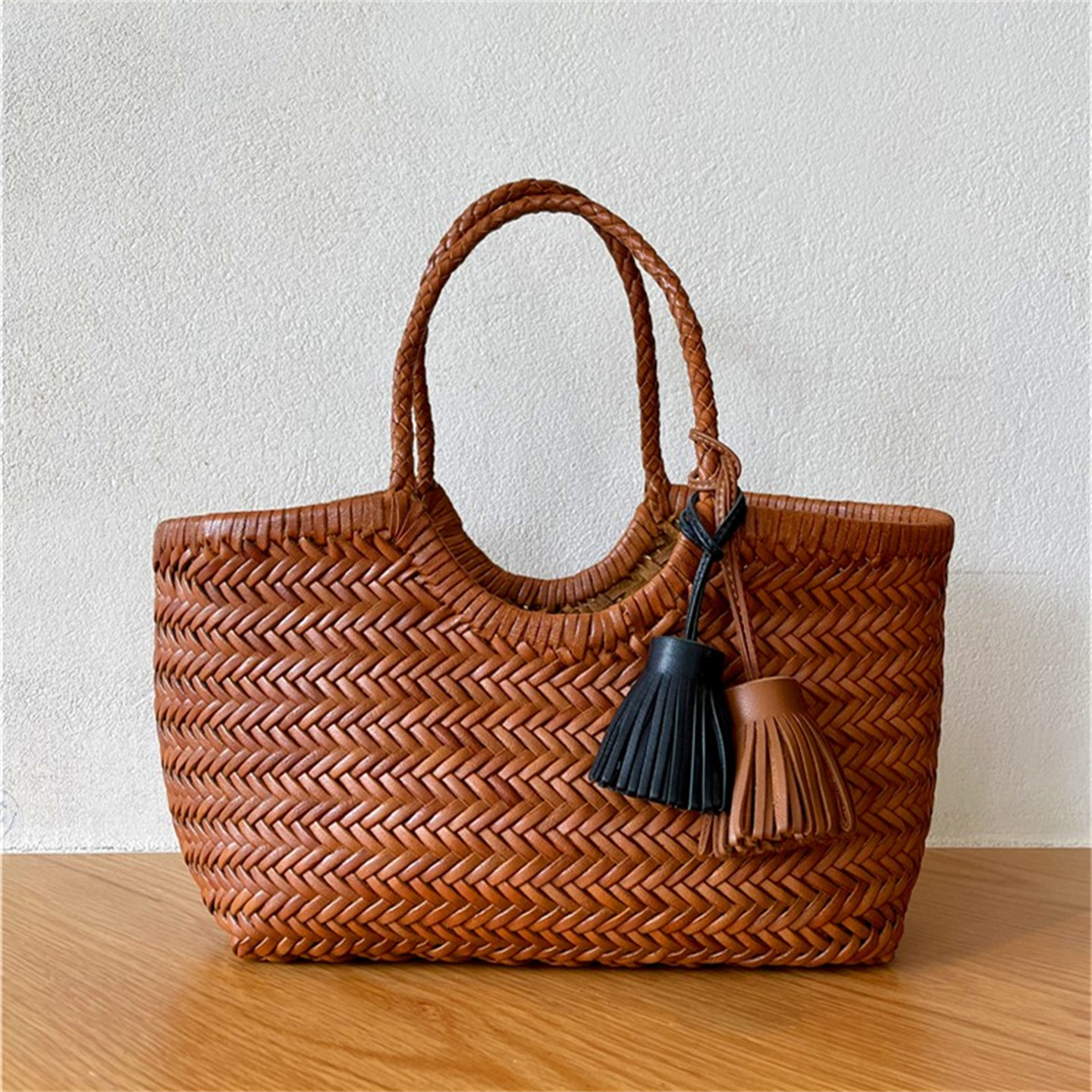 法式手工牛皮编织包手提单肩复古菜篮子包腋下托特包真皮女秋冬,箱包皮具/热销女包/男包,通用款女包,淘宝优惠券,粉丝福利购,淘宝优惠卷