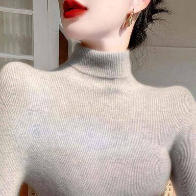 一高线内新成衣无缝全成JU-128型紧织领打J-128底U衫女秋冬搭2025