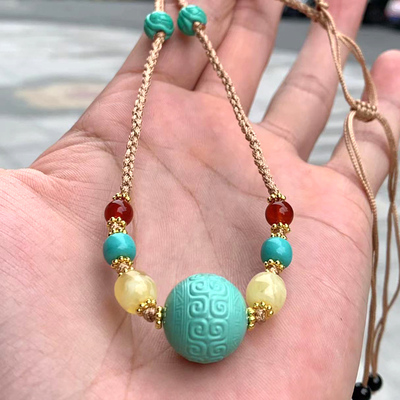 精美绿松石项链锁骨链颈链