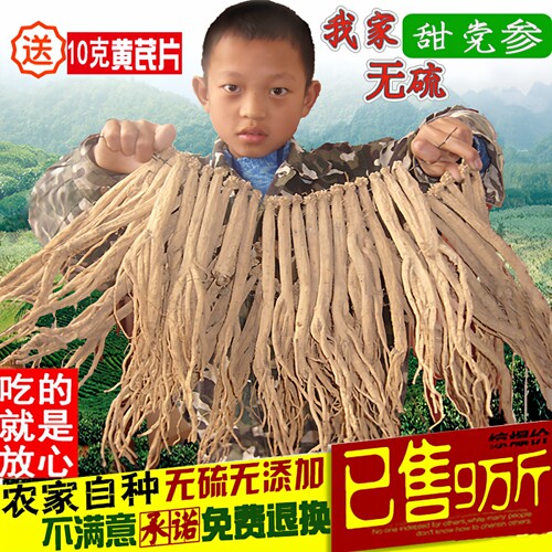 甘肃党参特级滋补无硫500g甘甜参