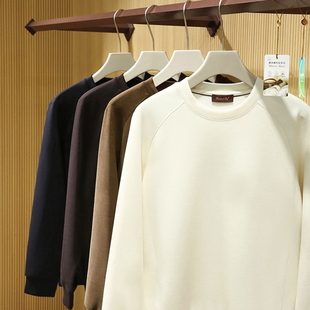 轻奢休闲打底长袖 老钱F 男士 亲肤舒适细腻 卫衣 绵羊毛天丝混纺
