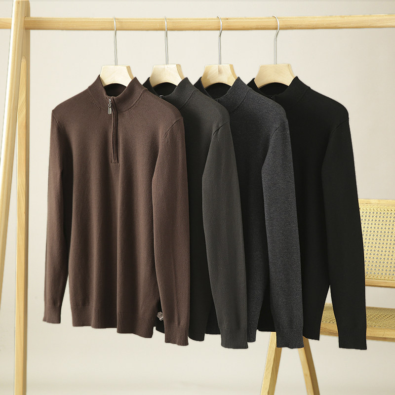 莱赛尔+抗起球纤维面料！秋冬男士外贸弹力半拉链立领针织衫毛衣,男装,针织衫/毛衣,淘宝优惠券,粉丝福利购,淘宝优惠卷