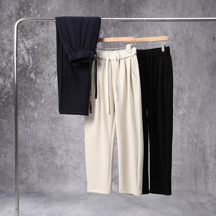 卫裤 立体有型 秋冬新疆棉混纺针织休闲长裤 外贸男装 潮 双褶设计