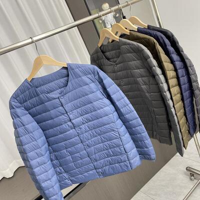 保暖百搭无领休闲羽绒服潮