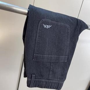 一线撤柜！定制腰果花！秋季男士外贸柔软舒适四面弹松紧腰牛仔裤