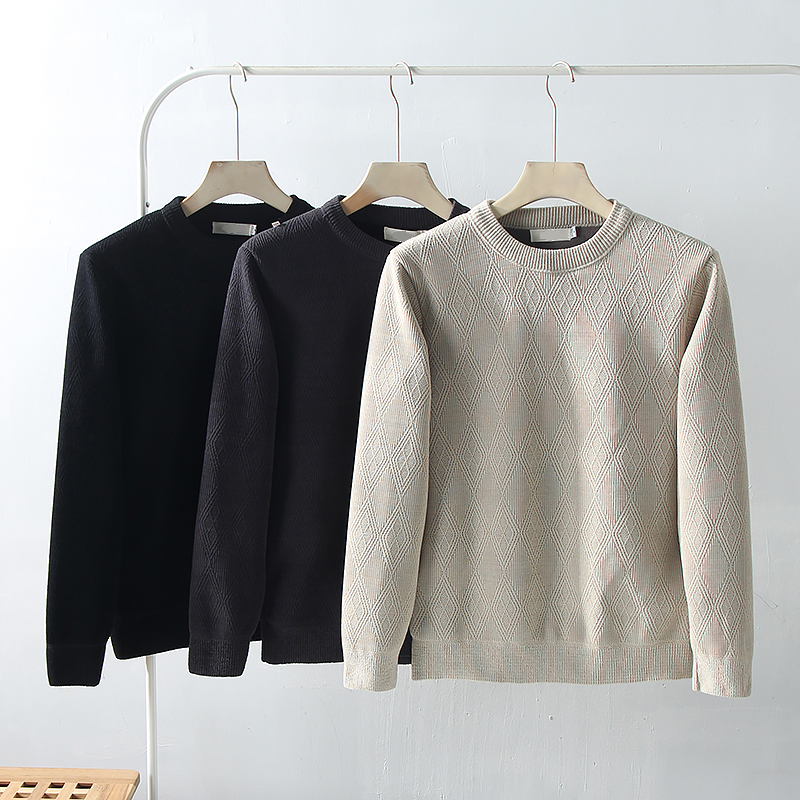 加厚保暖圆领针织衫毛衣