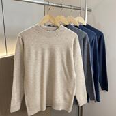 品质好货 毛衣潮 秋冬基础百搭圆领休闲针织衫 细腻软糯 外贸男装