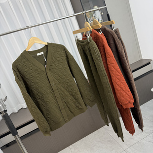 外套睡衣家居服套装 男女同款 秋冬情侣长袖 外贸男装 加厚夹棉