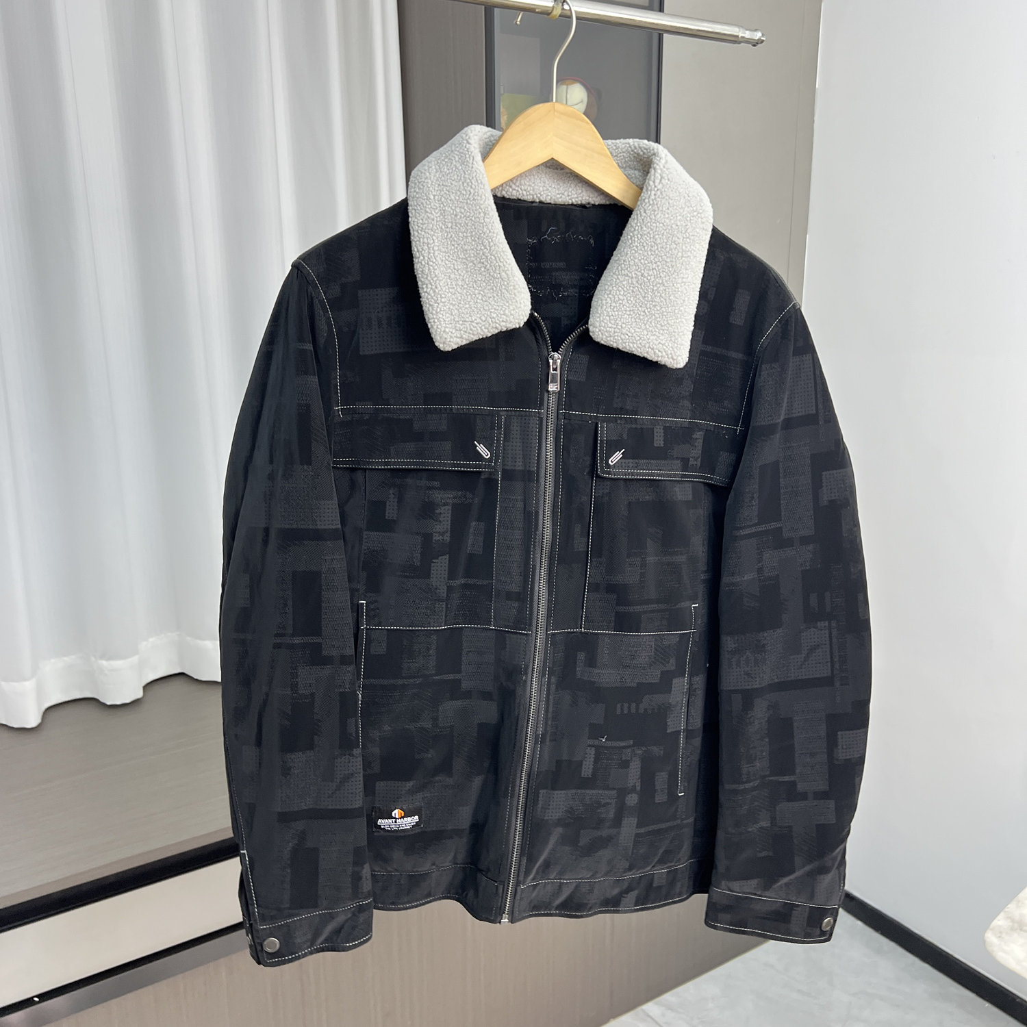 撤柜订单！可拆卸毛领！外贸男装冬季休闲百搭翻领保暖夹棉外套潮