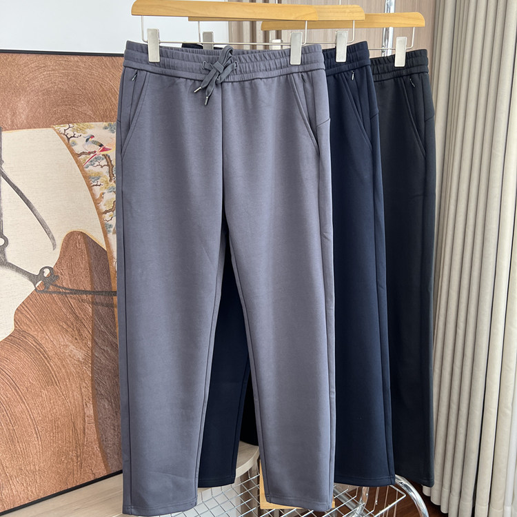 品质出色！立挺有型！外贸男装秋季松紧腰舒适透气运动直筒休闲裤