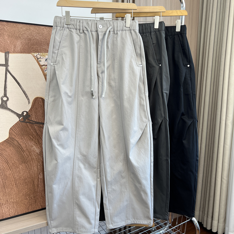 设计师线！挺括帅气！外贸男装秋季松紧腰百搭工装直筒宽松休闲裤