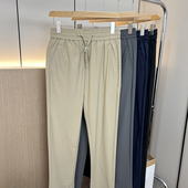 外贸速干运动松紧腰冰丝空调裤 春夏男士 冰感丝滑 四面高弹力