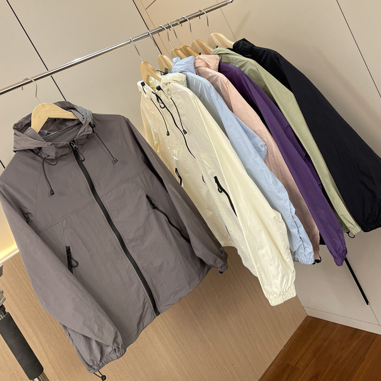 冰丝凉感!夏季男女外贸户外轻薄透气皮肤衣户外防晒服连帽外套潮