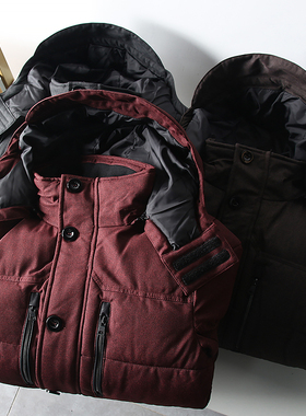 德国单！加厚抗寒！180欧！冬季男士外贸蓬松保暖厚实连帽棉衣棉