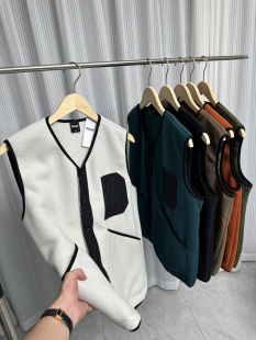 外贸防风休闲潮流百搭马甲背心 秋冬男士 蓄热保暖 摇粒绒羊羔绒