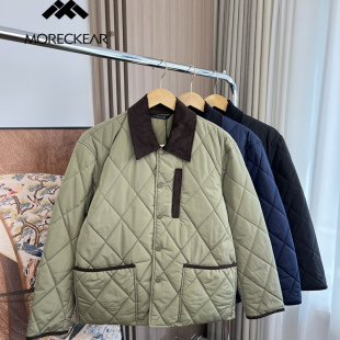外贸男装 秋冬轻便保暖拼接休闲棉服外套 菱格绗缝 走西班芽订单