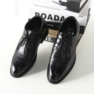 柜子大几百！牛皮革鞋面+橡胶大底！外贸男士春秋季商务休闲皮鞋