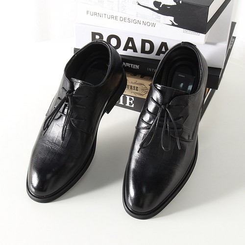 春秋季牛皮革商务休闲皮鞋