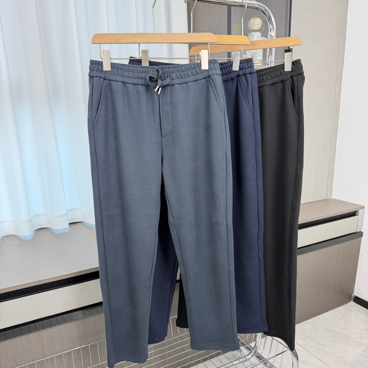 ODM公司单！绵羊毛+桑蚕丝！外贸男装秋冬舒适百搭保暖直筒休闲裤