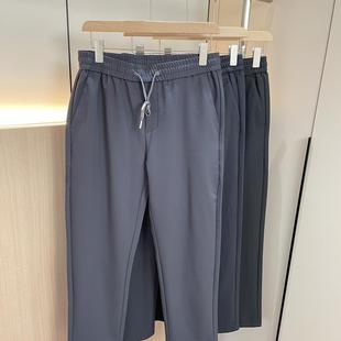 外贸加厚松紧腰直筒休闲裤 秋冬男士 潮 锦氨高弹混纺 品质太牛