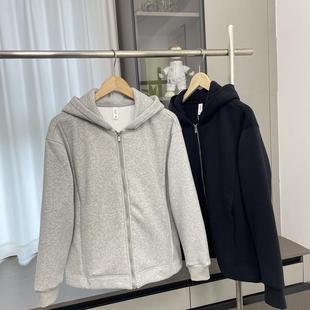 五明治空气层面料!秋冬男士外贸加绒加厚休闲百搭开衫卫衣外套潮