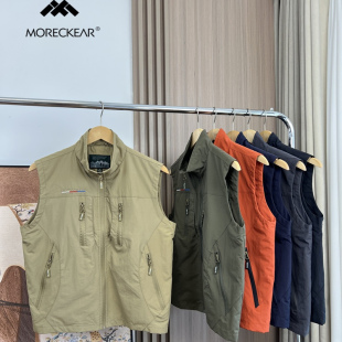 秋季 外贸男装 户外防风透气休闲马甲背心潮 防泼水面料 户外牛货