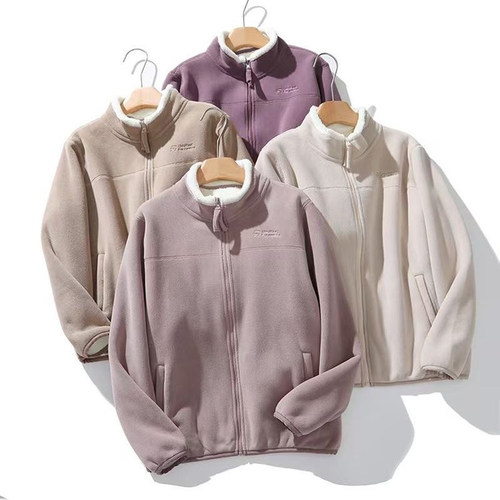 是女款！巨厚实保暖！外贸女装秋冬户外防风立领舒适百搭休闲外套