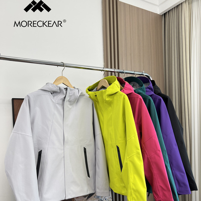 外贸山系冲锋衣软壳连帽夹克