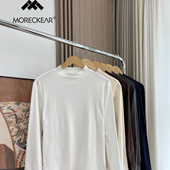 亲肤舒适 外贸男装 秋冬纯色柔软休闲打底衫 BI备单品 长袖 T恤潮