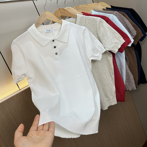 商务休闲翻领短袖针织POLO衫