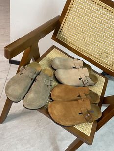 包头拖鞋 太舒服了 休闲半拖软木勃肯鞋 外贸男女情侣款 复古百搭