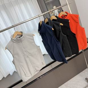 男女外贸情侣款 秋季 拼接拉链口袋五色摇粒绒马甲 户外保暖 王炸