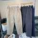 松紧腰舒适通勤休闲九分裤 男女情侣款 夏季 外贸男装 弹力水洗棉