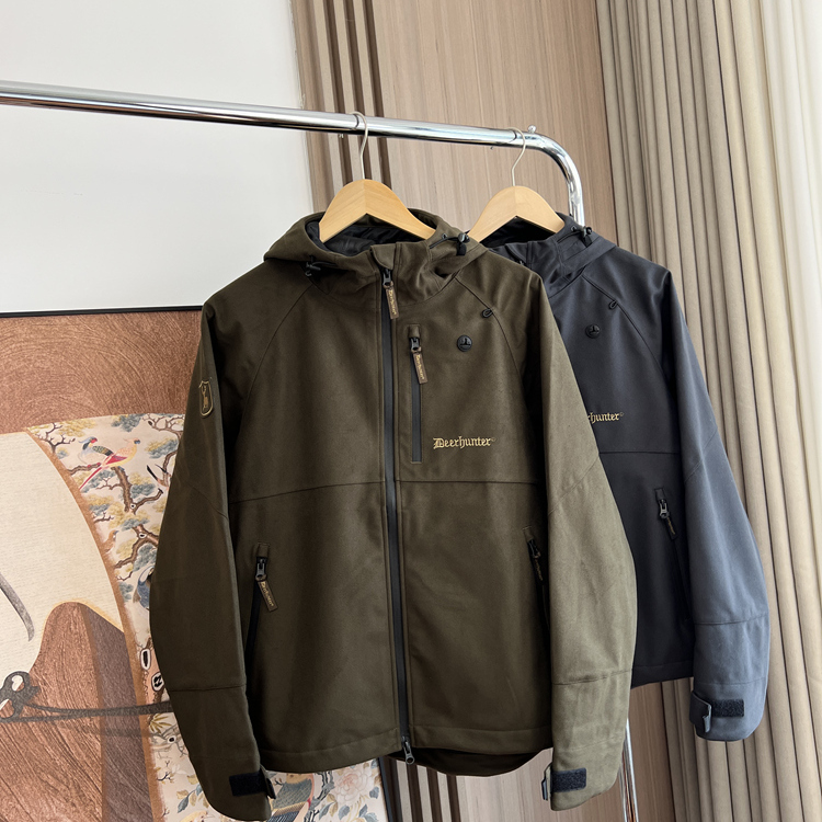 猎装系列！全压胶防水！外贸男装秋冬户外防风冲锋衣连帽夹克外套