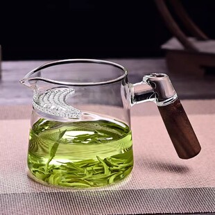 加厚高档月牙带茶漏过滤网一体玻璃茶壶泡绿茶器分茶杯公道杯茶具