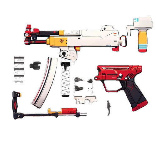 MP5k 2.0套件 还原qd短尾 全新升级模型套件 大量钢件