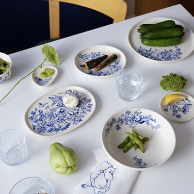 Arabia姆明Haru素描陶瓷杯盘碗