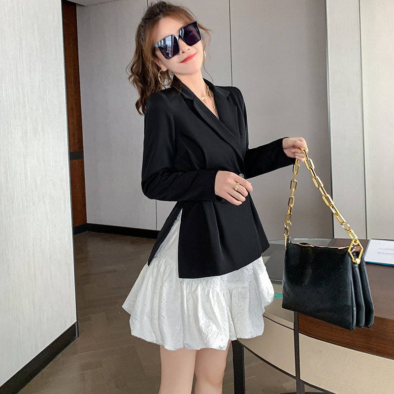 早春名媛风气质时尚套装裙2025新品设计感小西装白色短裙两件套女