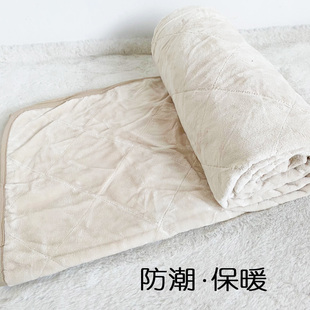 日单 防潮绒毯 细腻短绒隔潮毛毯保暖单人铺床毯户外野餐防滑绒垫