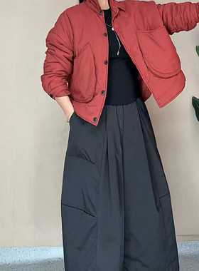 套装女秋冬2025新款高级感羽绒棉服外套阔腿棉裤子休闲时尚两件套