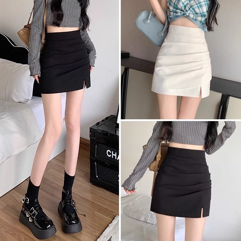 西装半身裙女夏季薄款2025新款高腰a字显瘦短裙小个子包臀一步裙