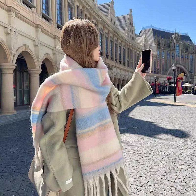 正版授权FREE RABBIT II感围巾女冬季新款韩系仿羊绒保暖围脖加长