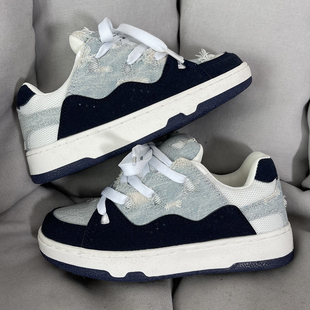 男情侣百搭运动滑板鞋 厚底面包鞋 女 ins小众原创复古美式 国潮男鞋