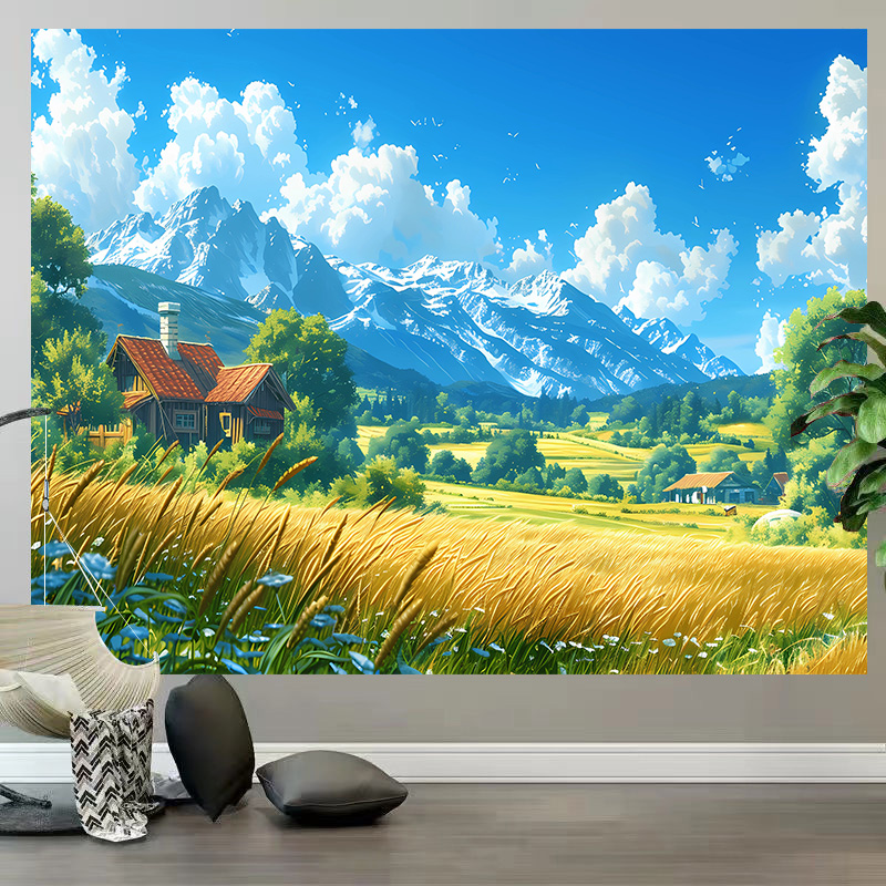 动漫风景海报治愈系清新贴画墙贴二次元卧室贴纸宿舍定制装饰画