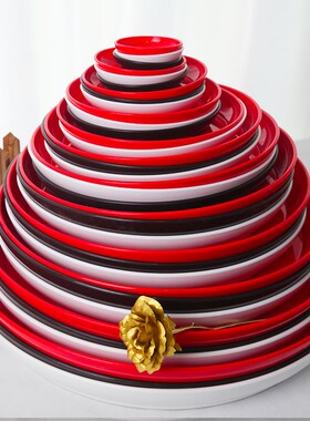 花盆圆形托盘加厚树脂塑料多肉托盘白色棕色接水盘盆垫大花盆底座